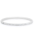 Simple Plated Finish Crystal Bangle