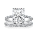 Rodiffy Moissanite 3.5 Ct Radiant Cut White Gold Wedding Ring For Women