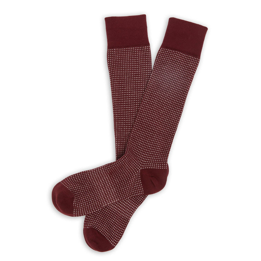 Maroon Birdseye Dress Socks