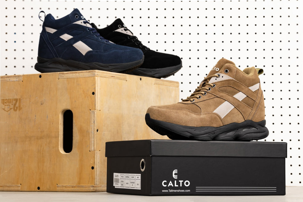 CALTO - S33595 - 4 Inches Taller (Blue/Grey) - Sneakers