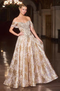Ladivine CD682 Off the Shoulder Beaded Bodice Ball Gown