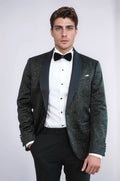 Shawl Lapel Slim Fit Blazer Men Tuxedo Jacket - Wessi