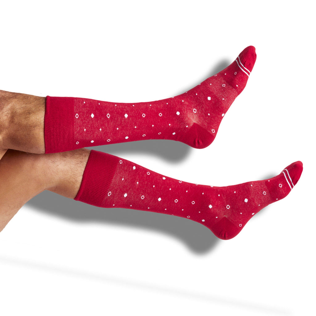Cardinal / White Mixed Socks 8 Pack