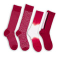 Cardinal / White Mixed Socks 4 Pack -B