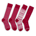 Cardinal / White Dress Socks 4-Pack
