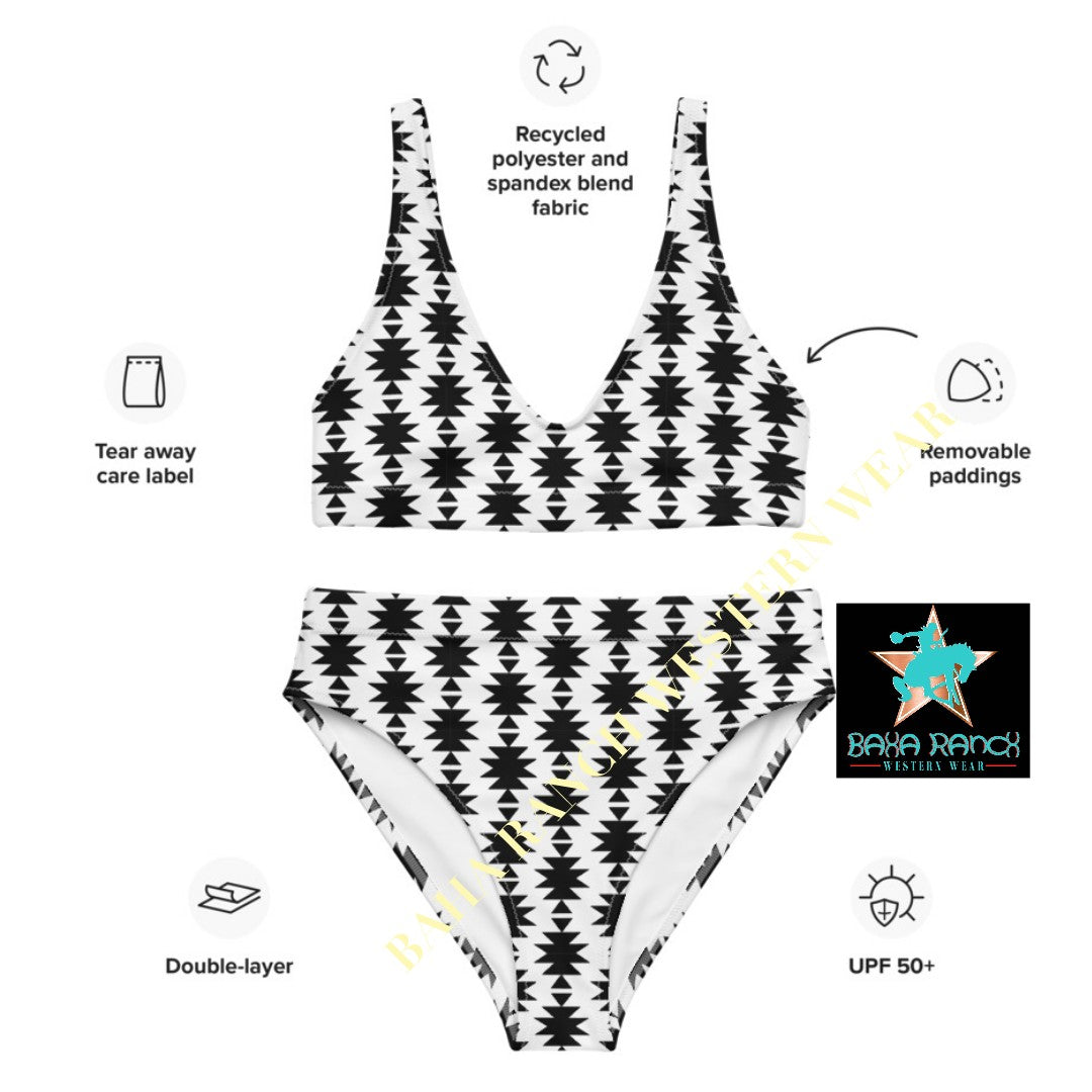Baha Ranch Yeehaw White Aztec Bikini