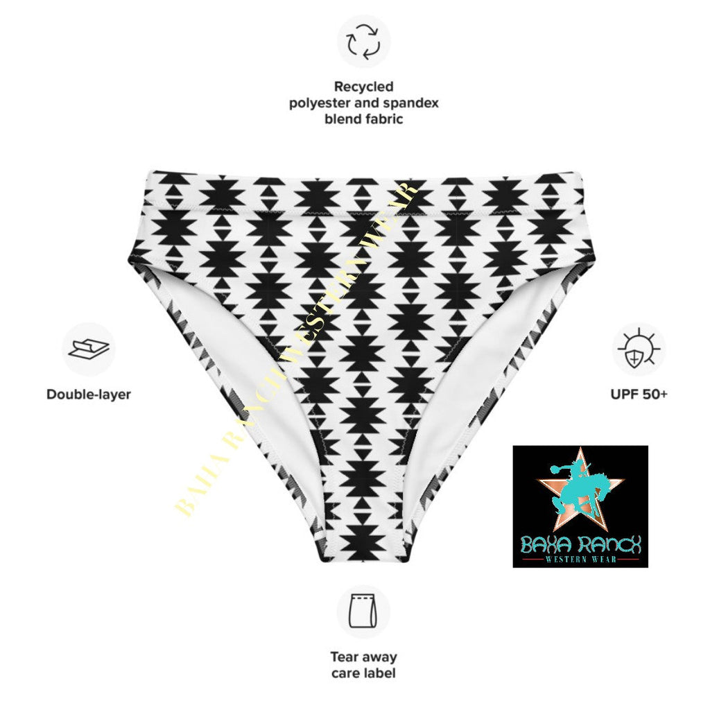 Baha Ranch Yeehaw White Aztec Bikini Bottom