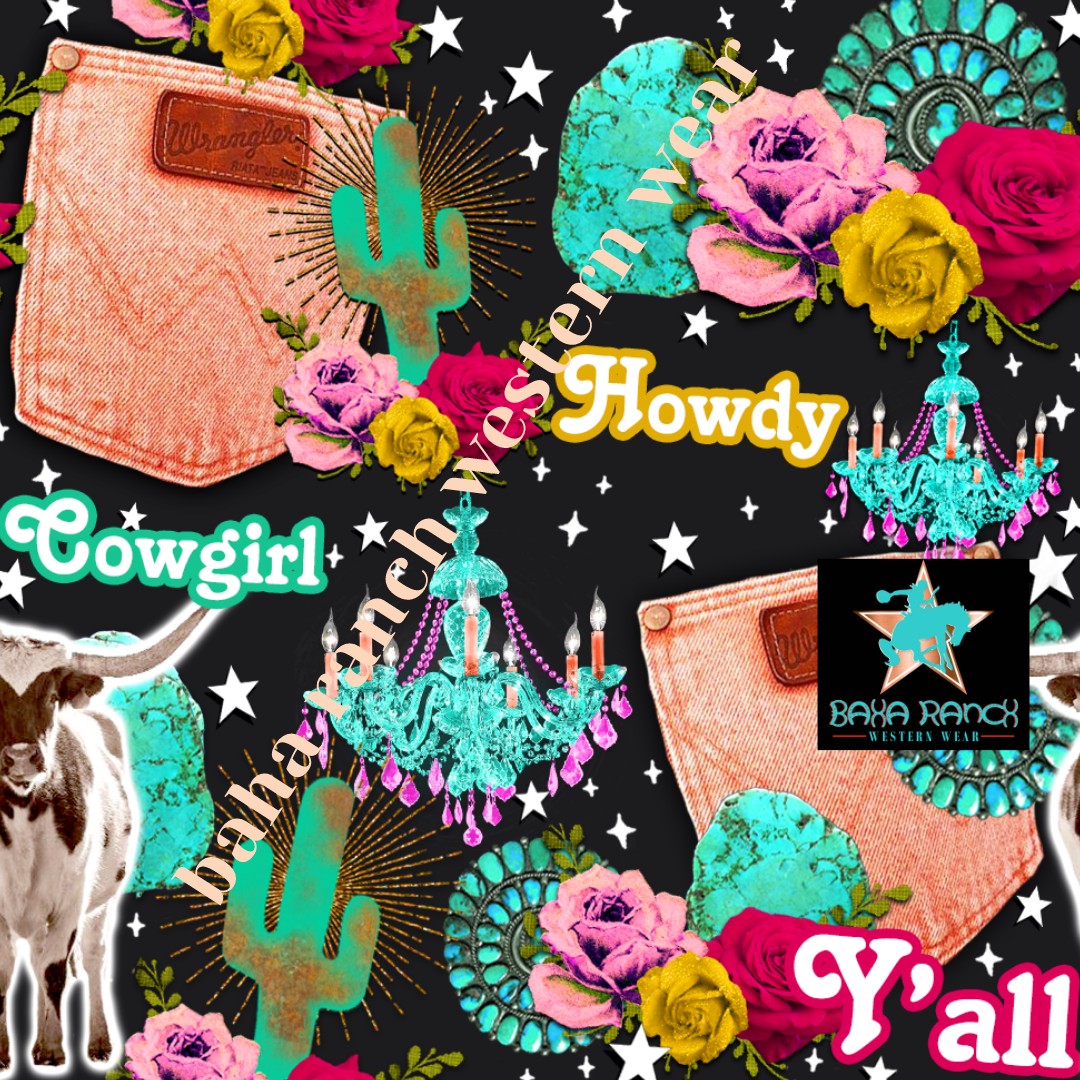 Baha Ranch Yeehaw Turquoise Cowgirl Bikini