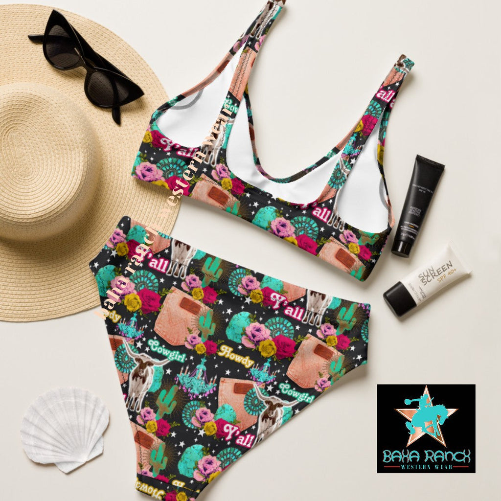 Baha Ranch Yeehaw Turquoise Cowgirl Bikini