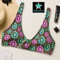Baha Ranch Yeehaw Pink Turquoise Cowgirl Bikini Top