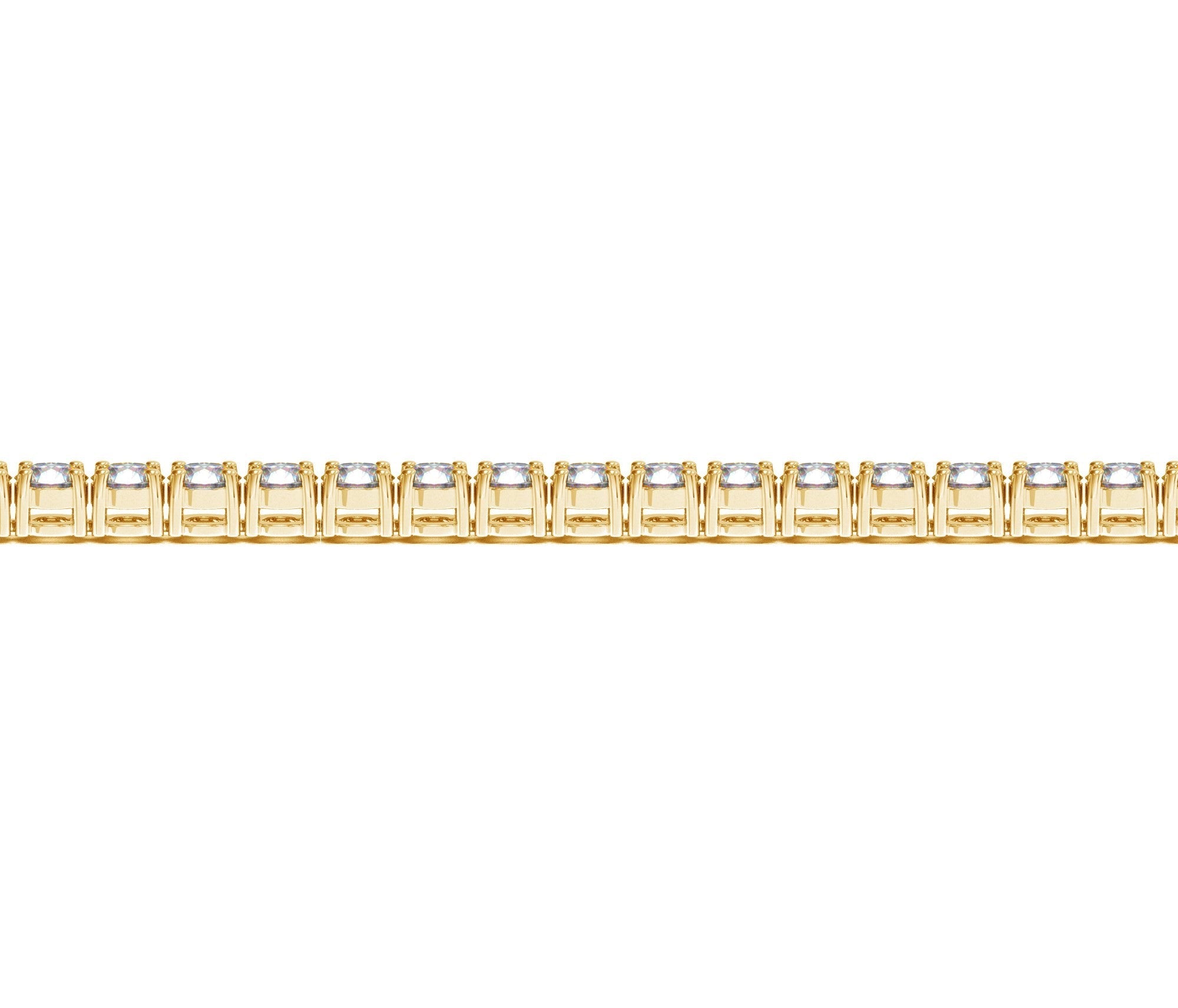 Lab Grown Round Diamond Tennis Bracelet in 14k Yellow Gold(10 cctw F/G  VS2/SI1)