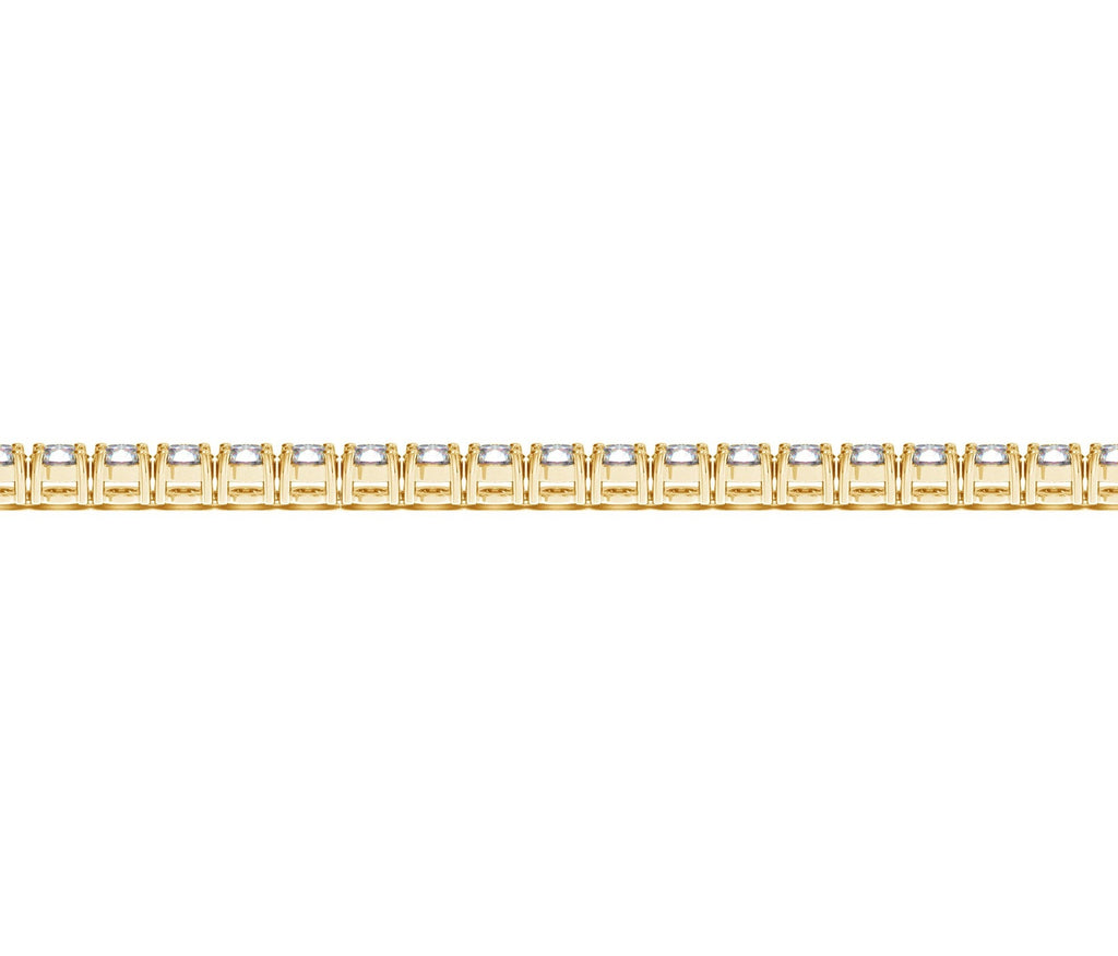 Lab Grown Round Diamond Tennis Bracelet in 14k Yellow Gold(5 cctw  F/G  VS2/SI1)