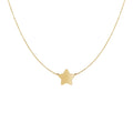 14k Yellow Gold Necklace with Five Pointed Star