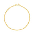 14k Yellow Gold High Polish Bead Bar Bracelet (2.50 mm)