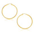 10k Yellow Gold Polished Hoop Earrings (1.5x30mm)