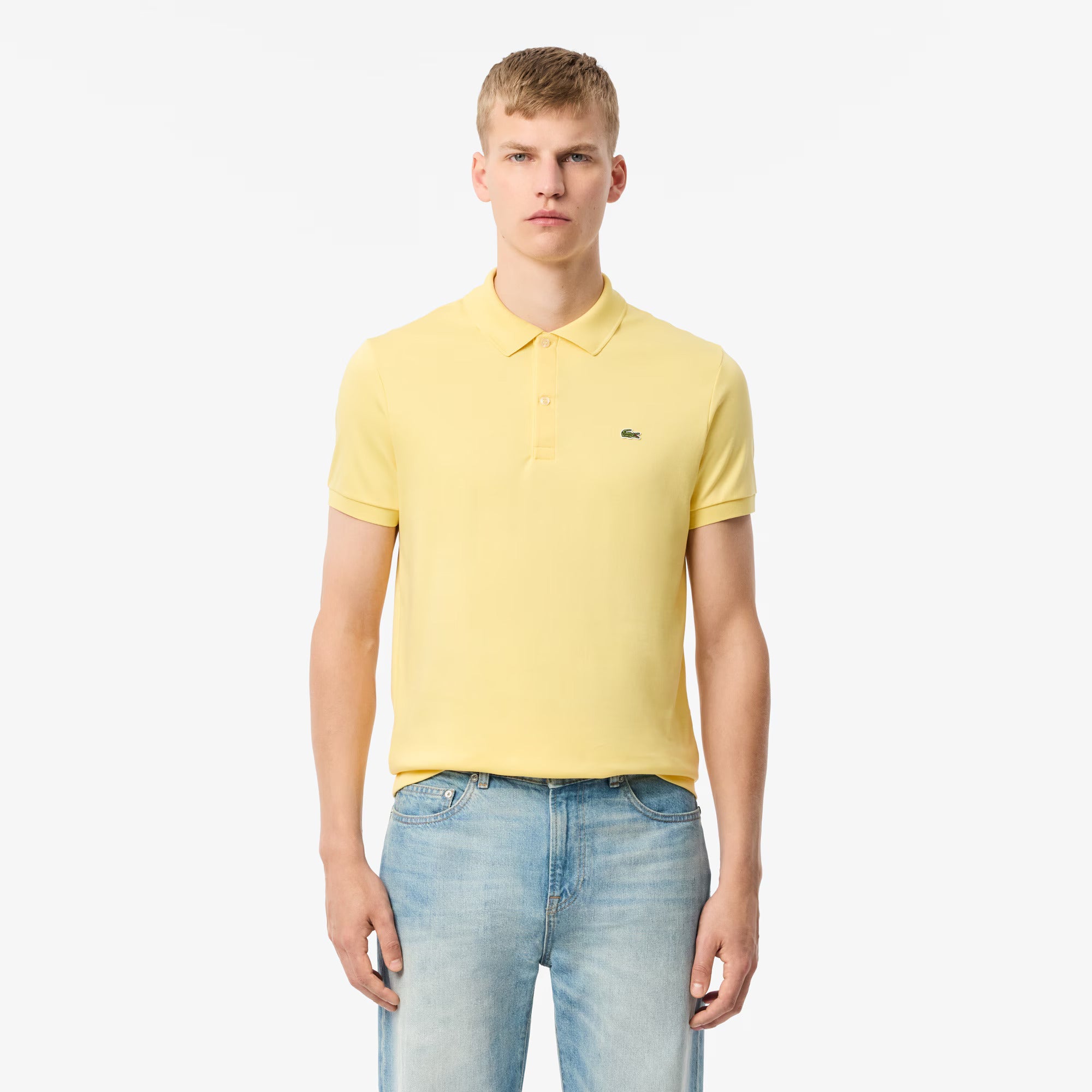 Lacoste Men's Short Sleeve Pima Jersey Interlock Regular Fit Polo Shirt