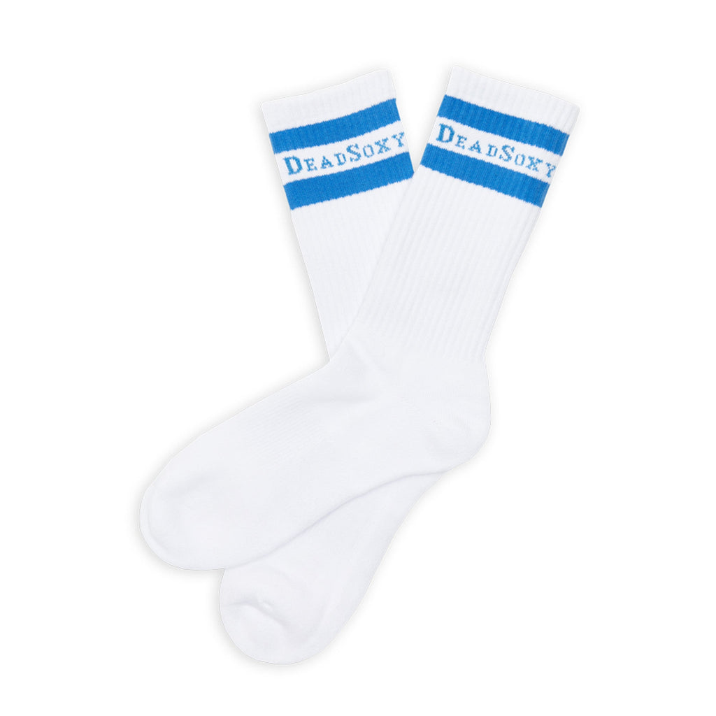 Branded Casual Crew Socks - White