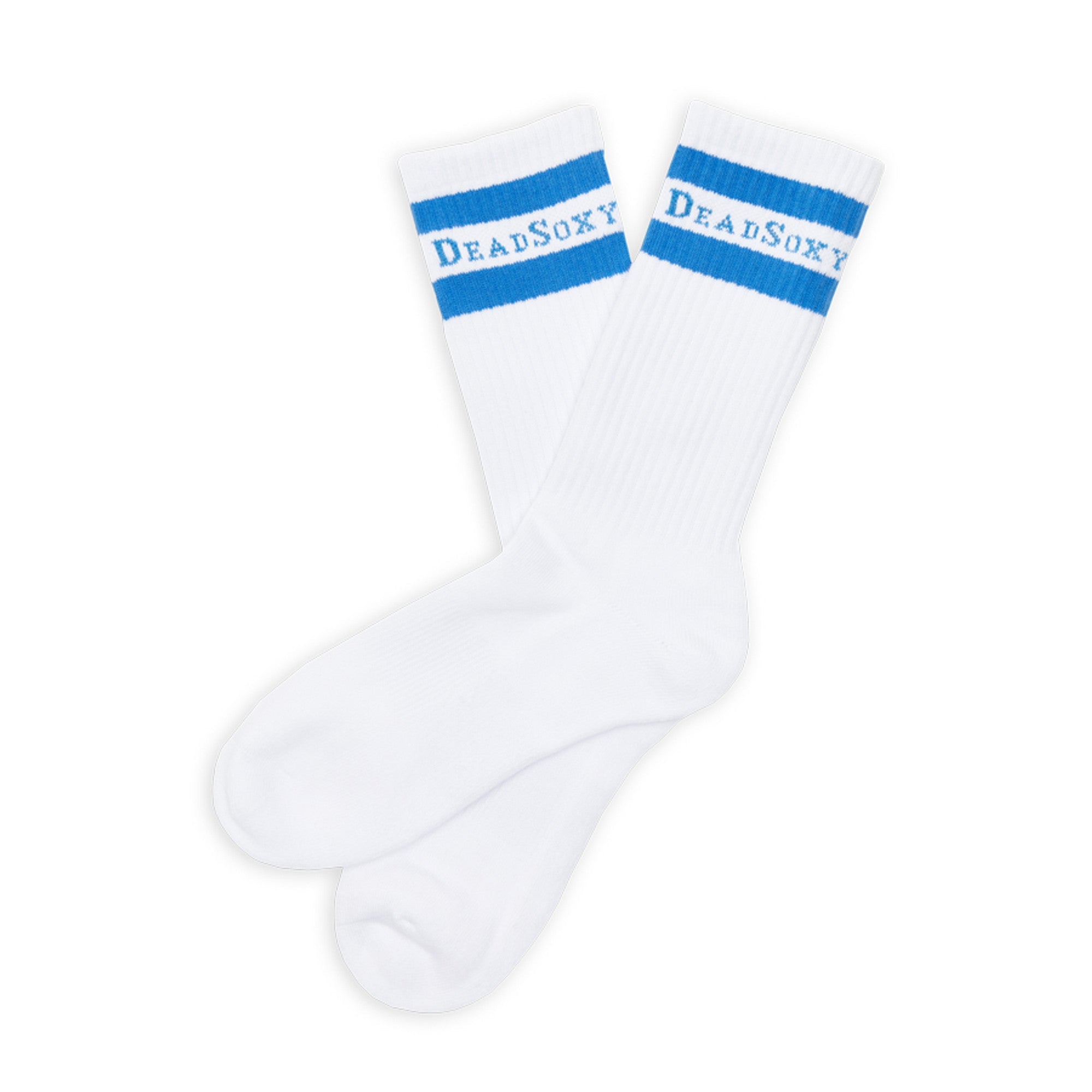 Branded Casual Crew Socks - White