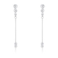 Avera 1.2Ct Graduated Plated Drop Cubic Zirconia Earrings