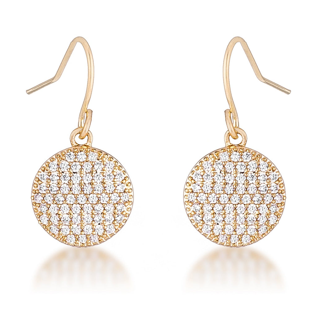 Avera .6 Ct Elegant Cubic Zirconia Plated Disk Earrings