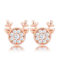 CZ Reindeer Earrings
