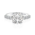 Rodiffy Moissanite 4.0 Ct Round White Gold Engagement Ring