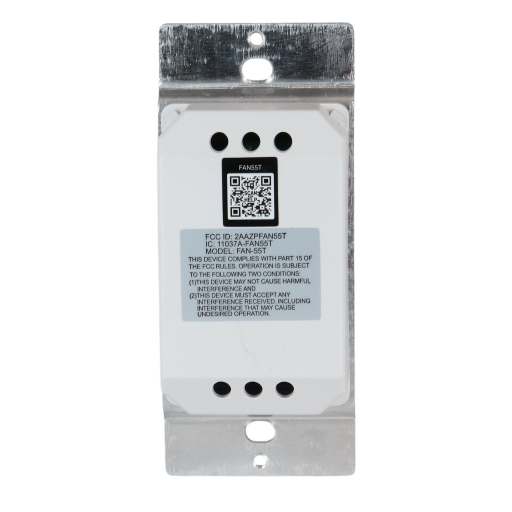 Anderic FAN-55T Wireless Wall Plate Ceiling Fan Remote Control for Fan28R Receiver | 304 MHz | 2AAZPFAN55T- FAN55T