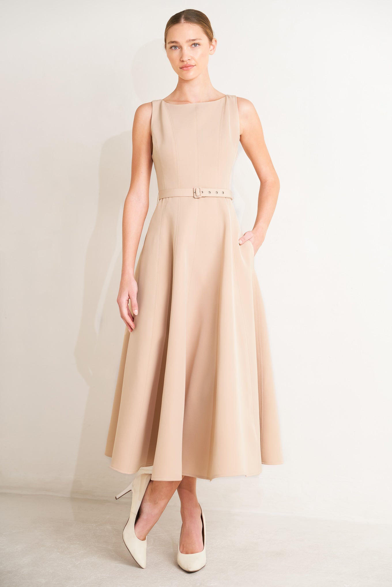 LIVING THE DREAM WOVEN MIDI DRESS
