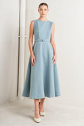 SOFT SPOKEN WOVEN MIDI DRESS