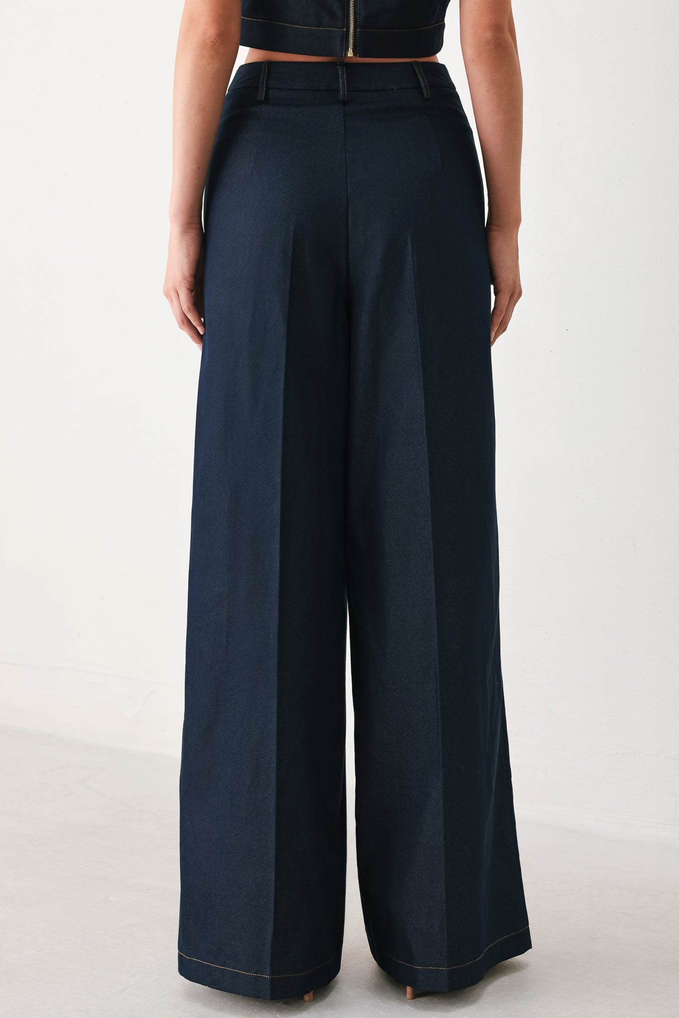 YACHT CLUB WOVEN WIDE LEG PANTS