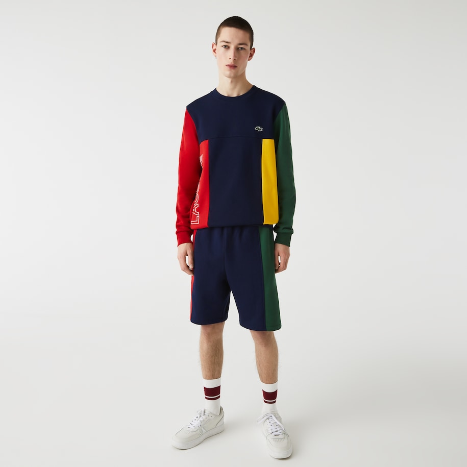 Lacoste Men's Branded Cotton Fleece Blend Shorts