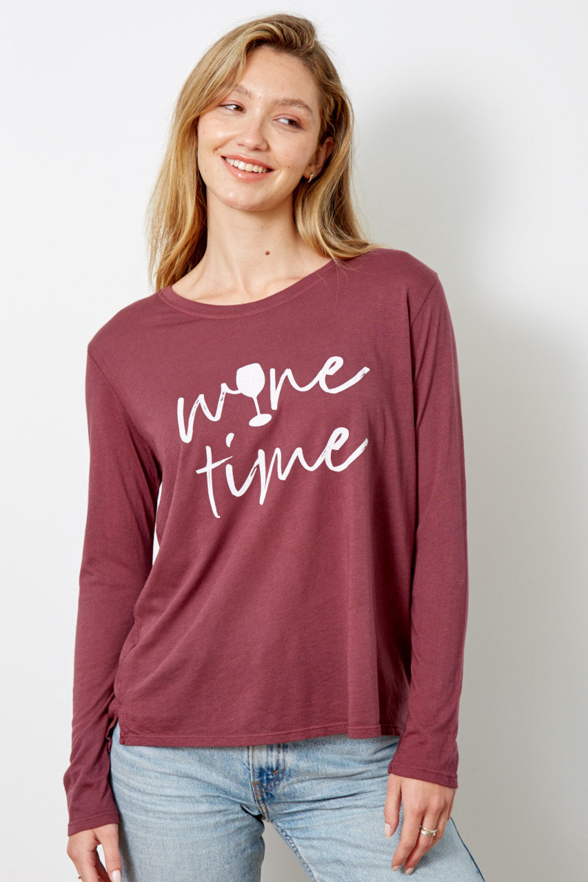 Wine Time Long Sleeve Tee