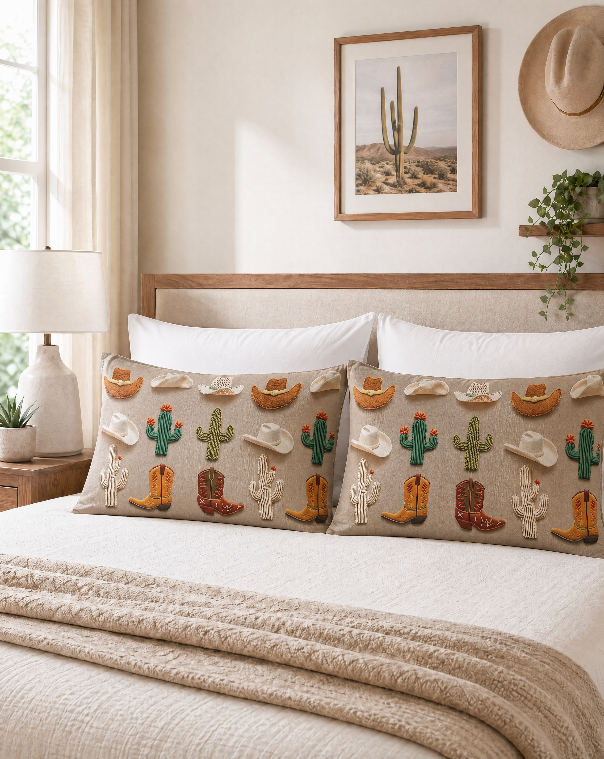 Baha Ranch Western Cactus Pillow Case Made in America