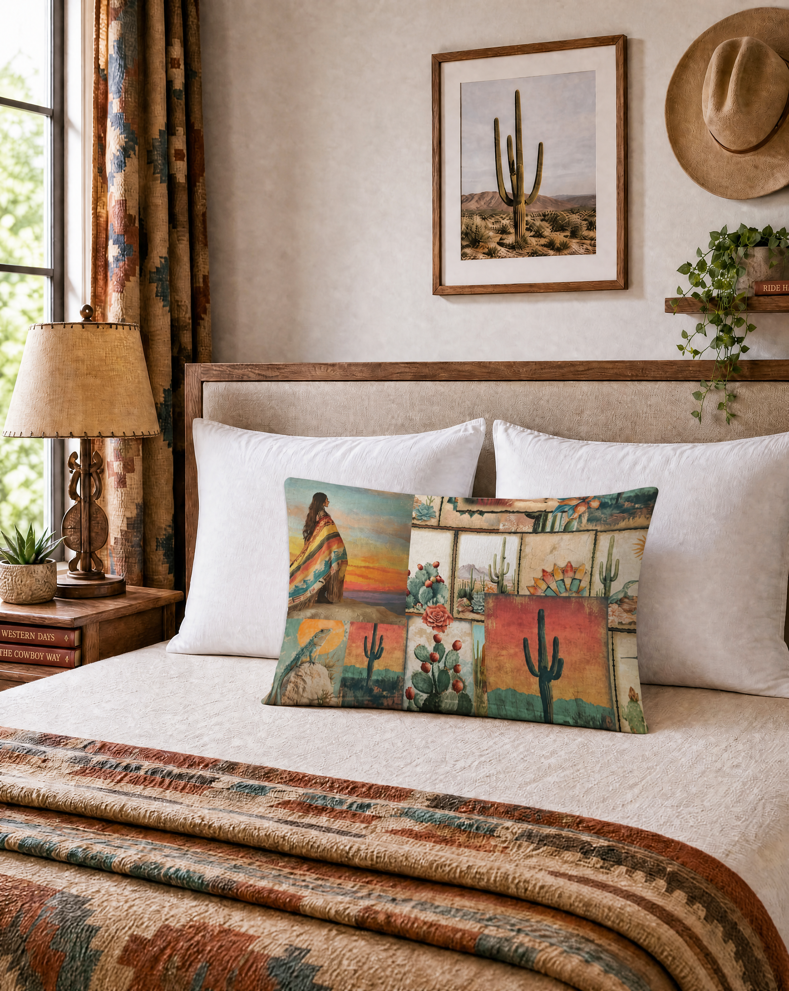 Baha Ranch Pictures of the Southwest Queen Size Pillow Case Made in America