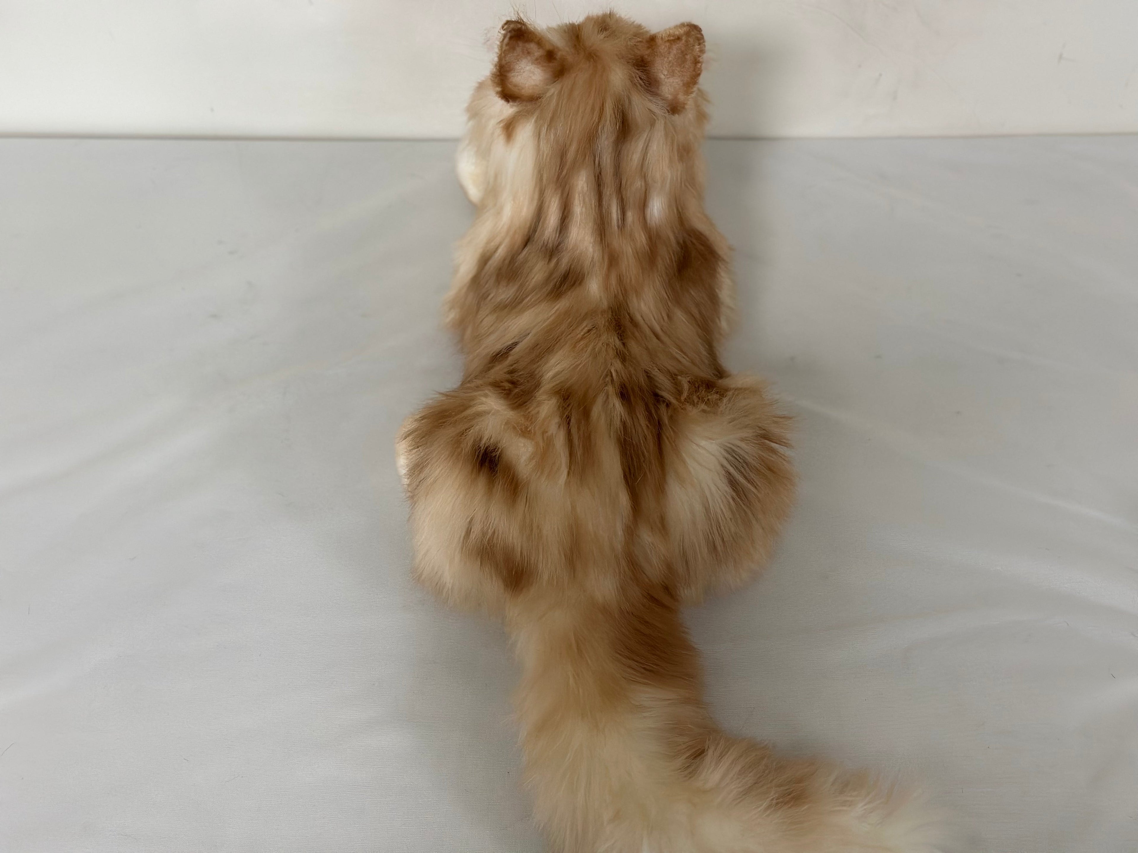 Plush Ginger Cat Longhair Weighted-Handmade Life-Size Companion & Pet Memorial