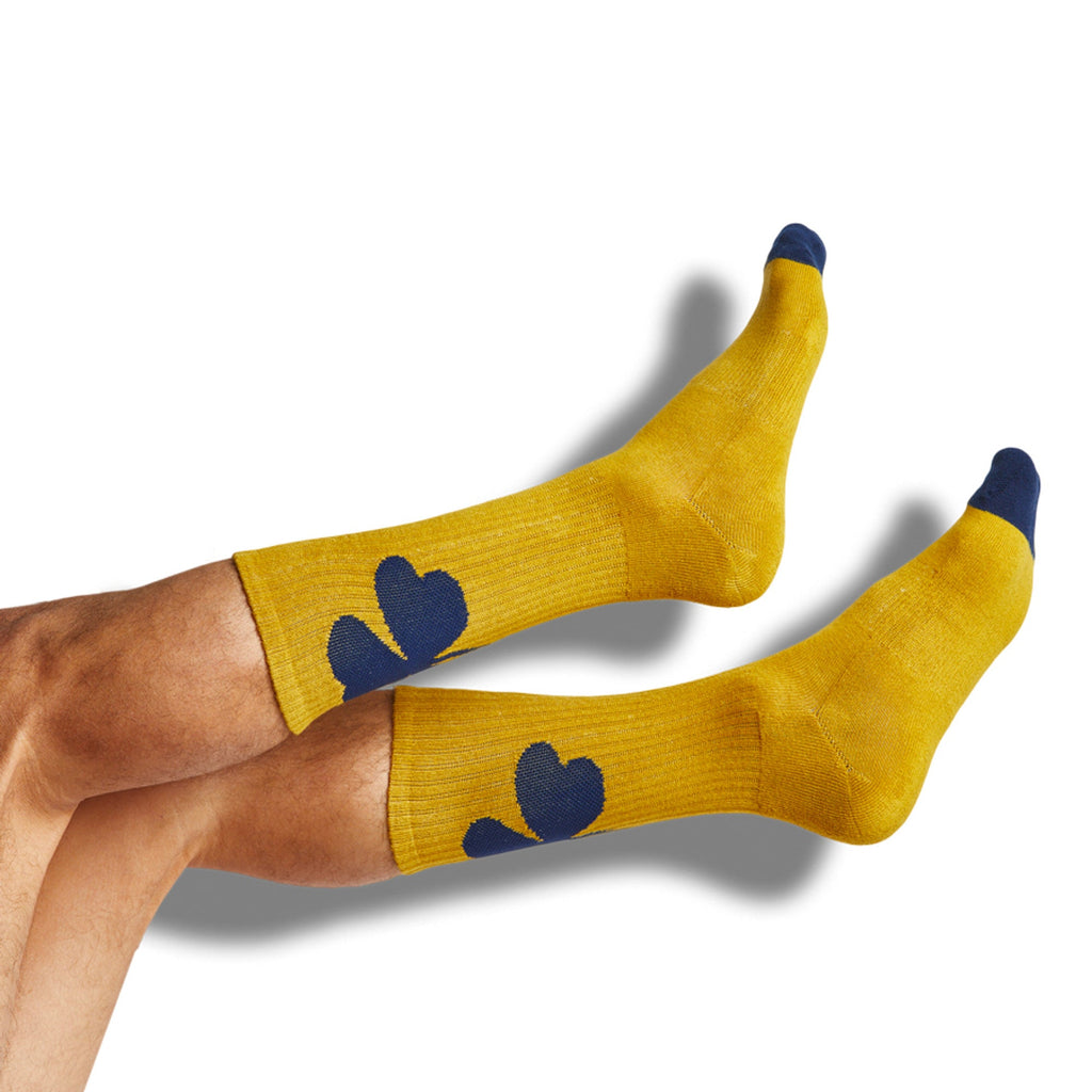Navy Gold Casual Socks 4 Pack