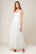 WISHING WELL WHITE WOVEN LACE MAXI DRESS