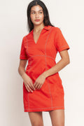 BOLD AND BEAUTIFUL WOVEN MINI DRESS