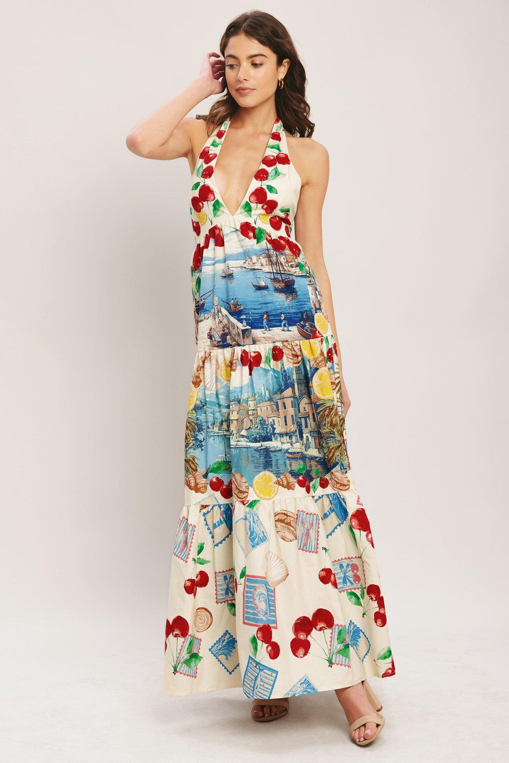 ITALIAN RIVIERA DREAM WOVEN MAXI DRESS