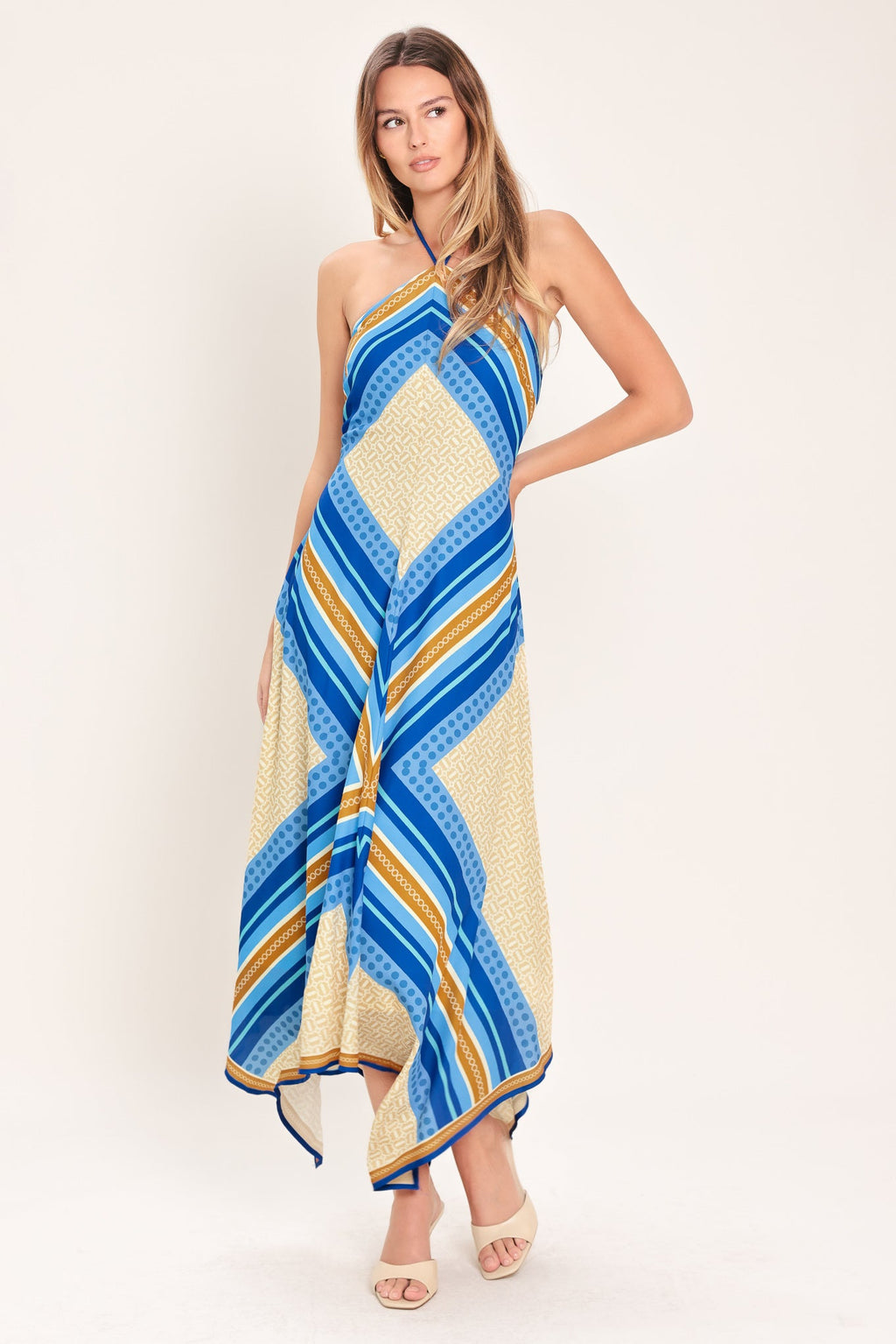 PARADISE CODE WOVEN MIDI DRESS