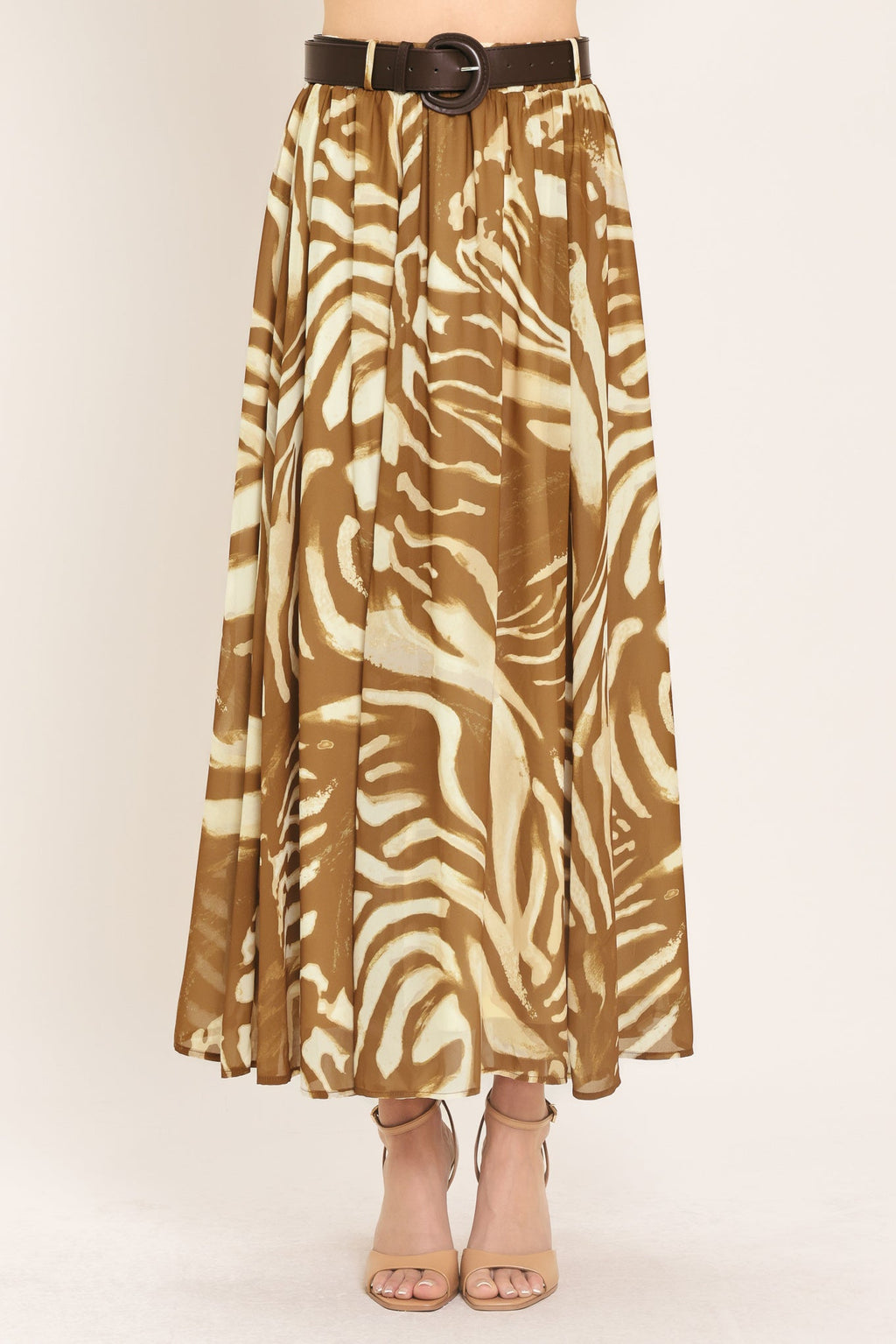 SAVANNAH BREEZE WOVEN MIDI SKIRT
