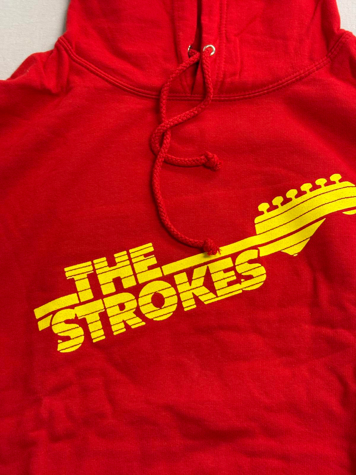 The Strokes Band Logo Hoodie - Strokes Guitar Fret Red L