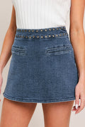 SWEET STUD DENIM SKORT