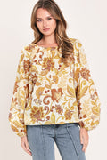 MARIGOLD VINE FABLE WOVEN TOP