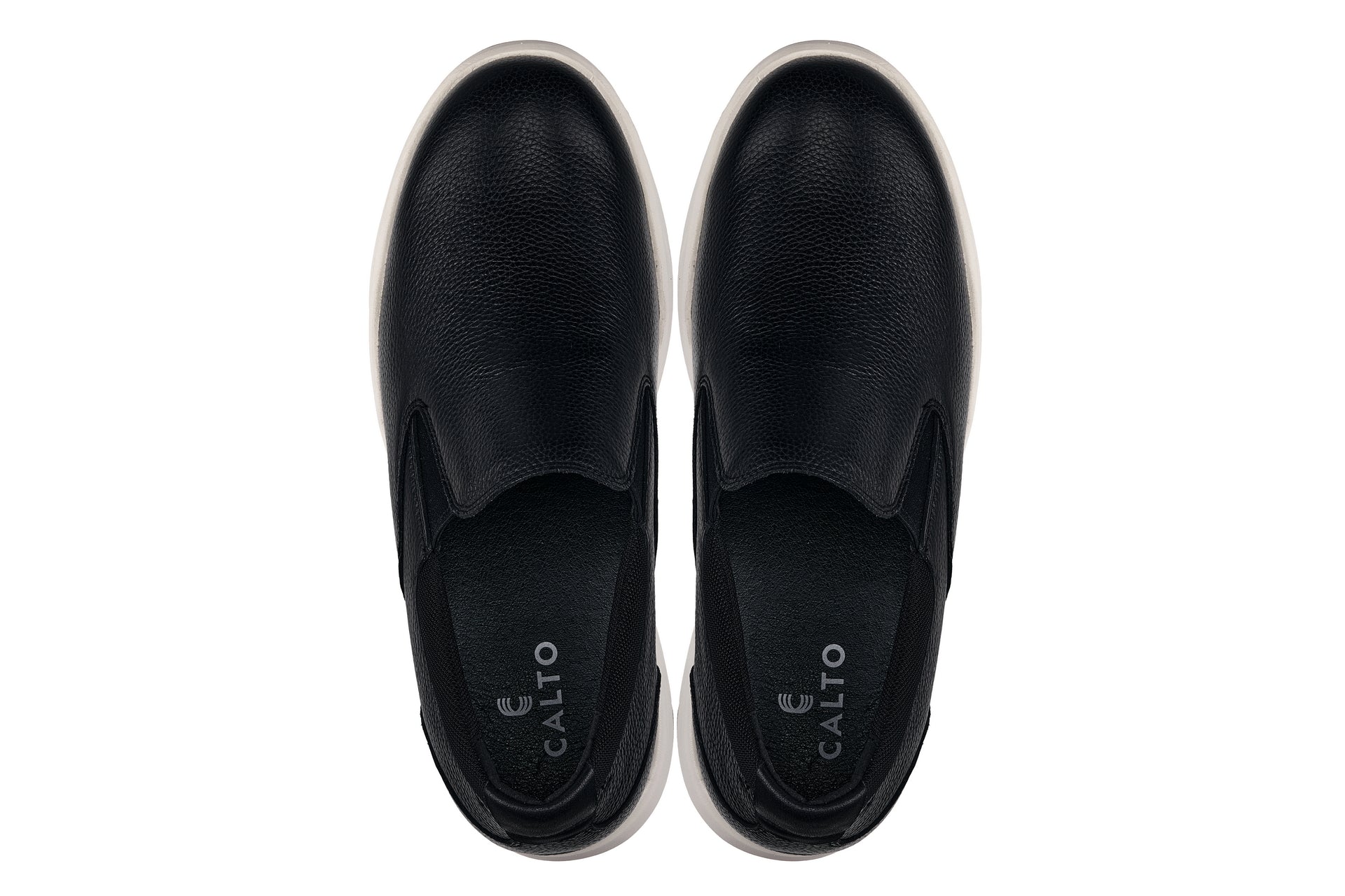 CALTO - J1420 - 2.8 Inches Taller (Onyx) - Leather Loafers