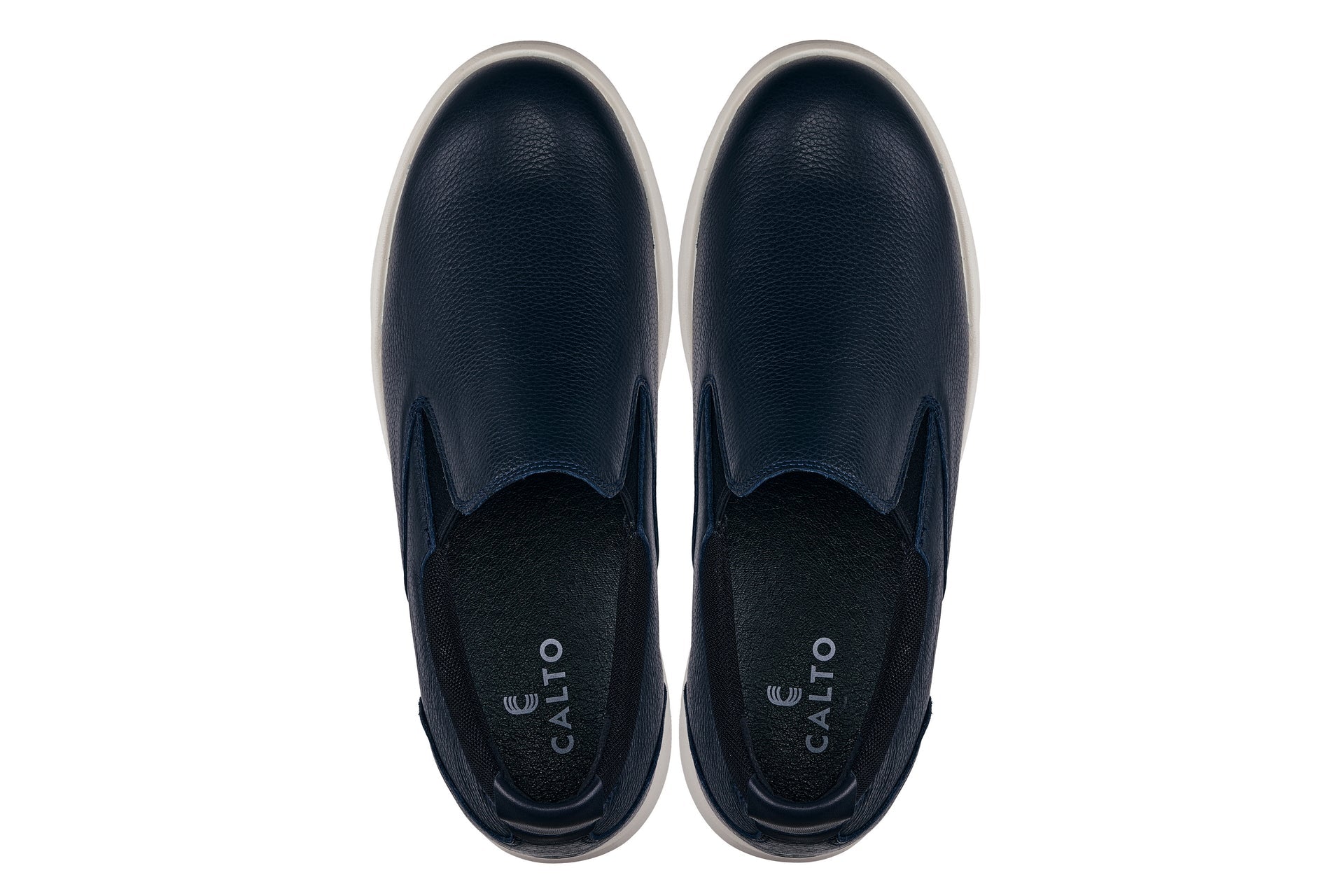 CALTO - J1421 - 2.8 Inches Taller (Dark Slate Blue) - Leather Loafers