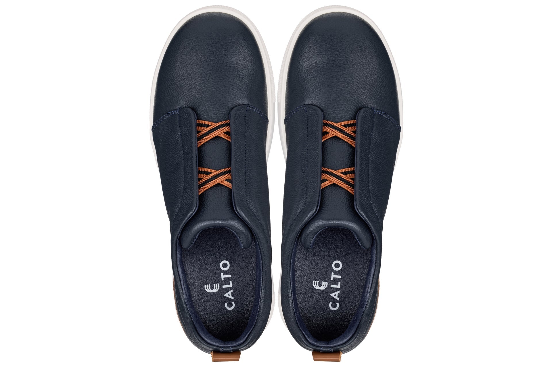 CALTO - J1934  - 2.6 Inches Taller (Navy) - Slip-On Snoafers