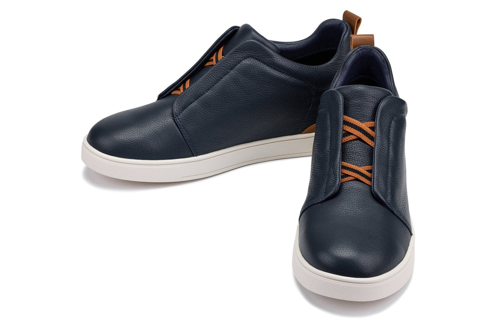 CALTO - J1934  - 2.6 Inches Taller (Navy) - Slip-On Snoafers