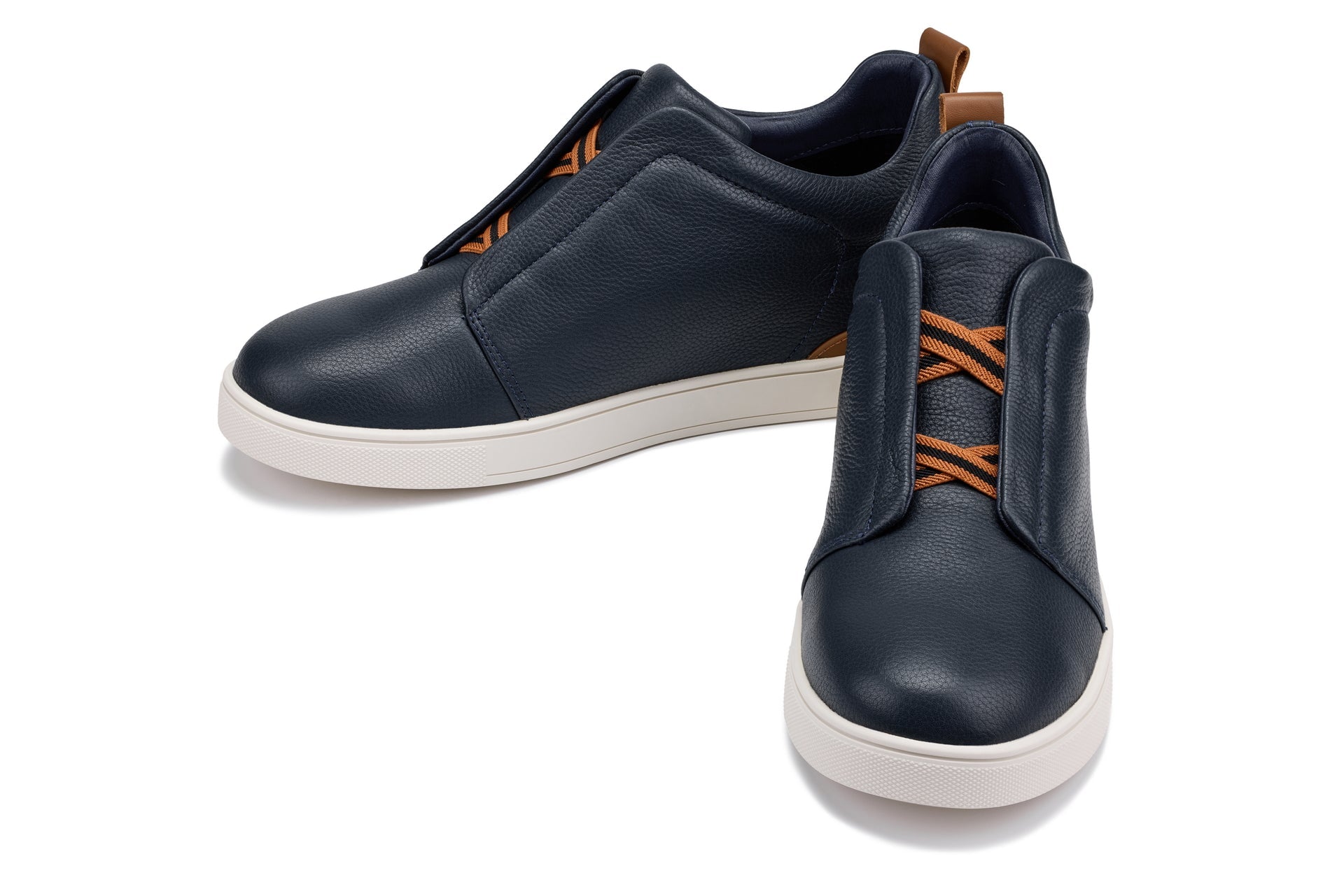 CALTO - J1934  - 2.6 Inches Taller (Navy) - Slip-On Snoafers