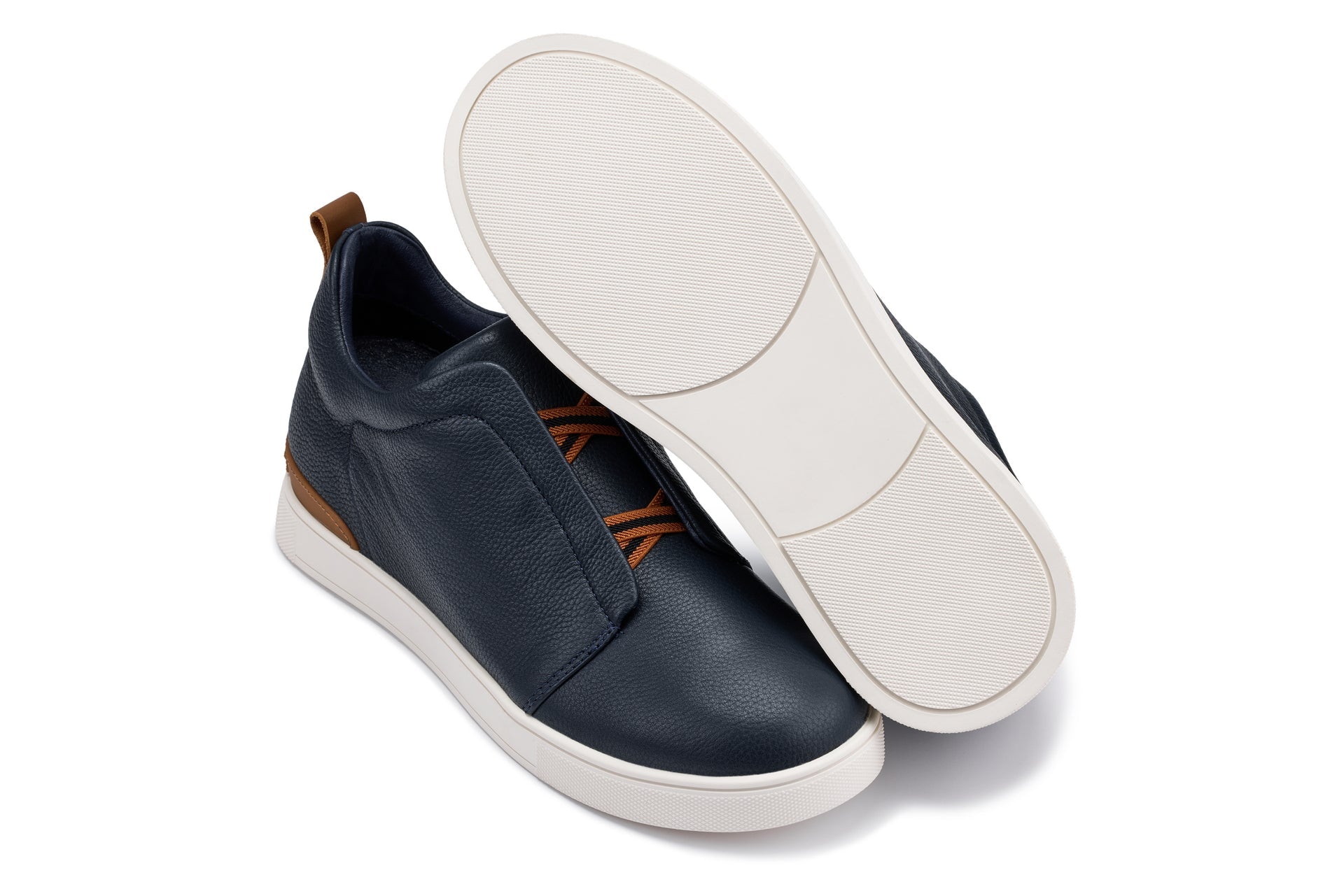 CALTO - J1934  - 2.6 Inches Taller (Navy) - Slip-On Snoafers